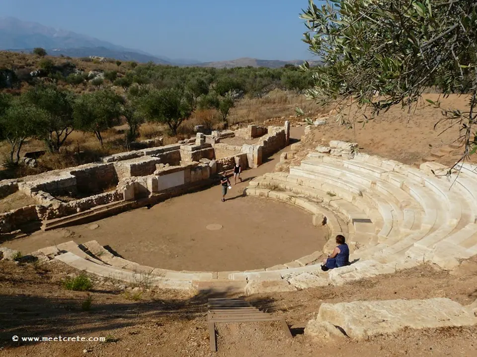 Ancient Aptera archaeological site — Roman theatre ruins with sea views, Crete