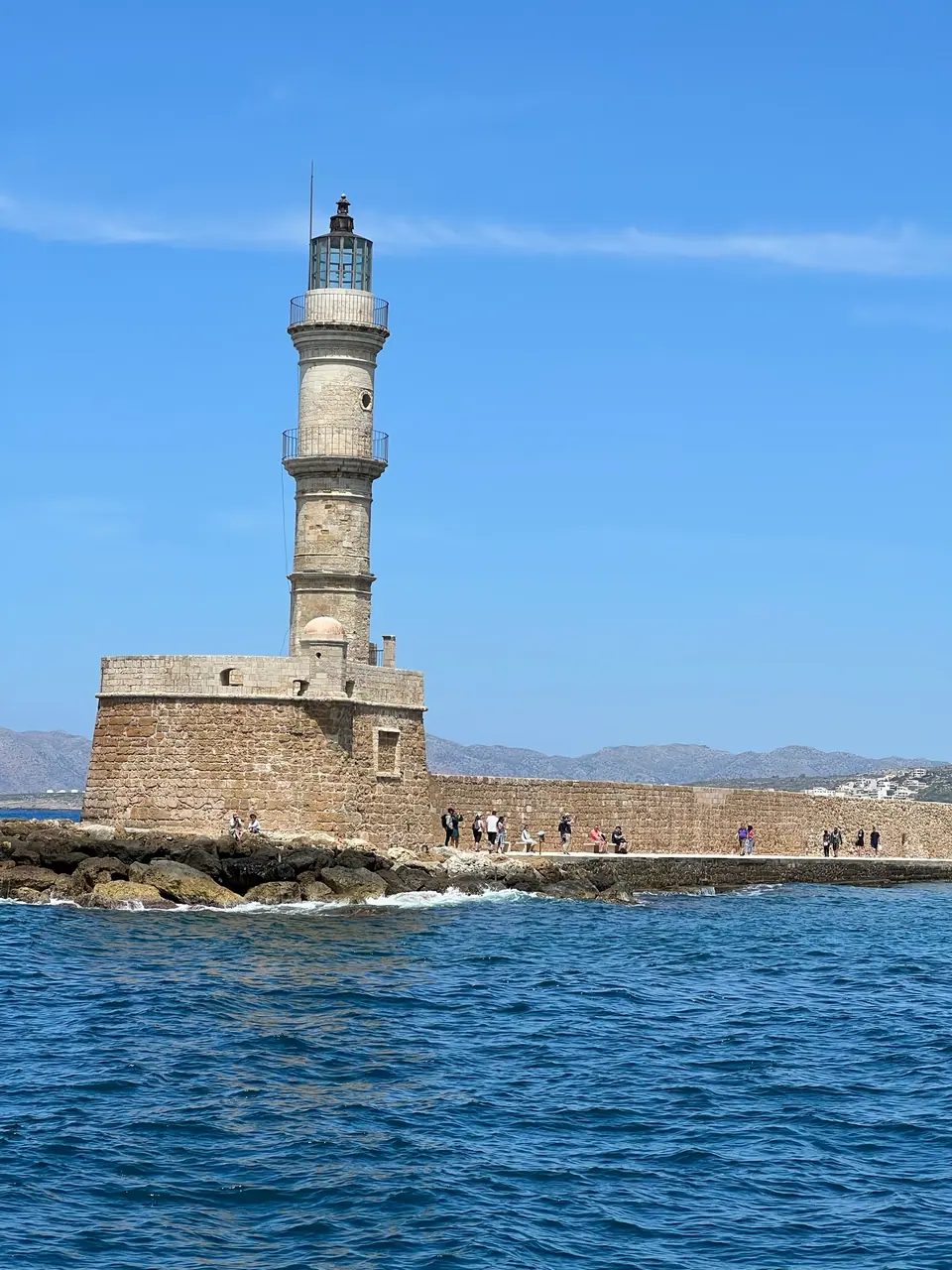 Venetian lighthouse at the entrance of Chania Harbour