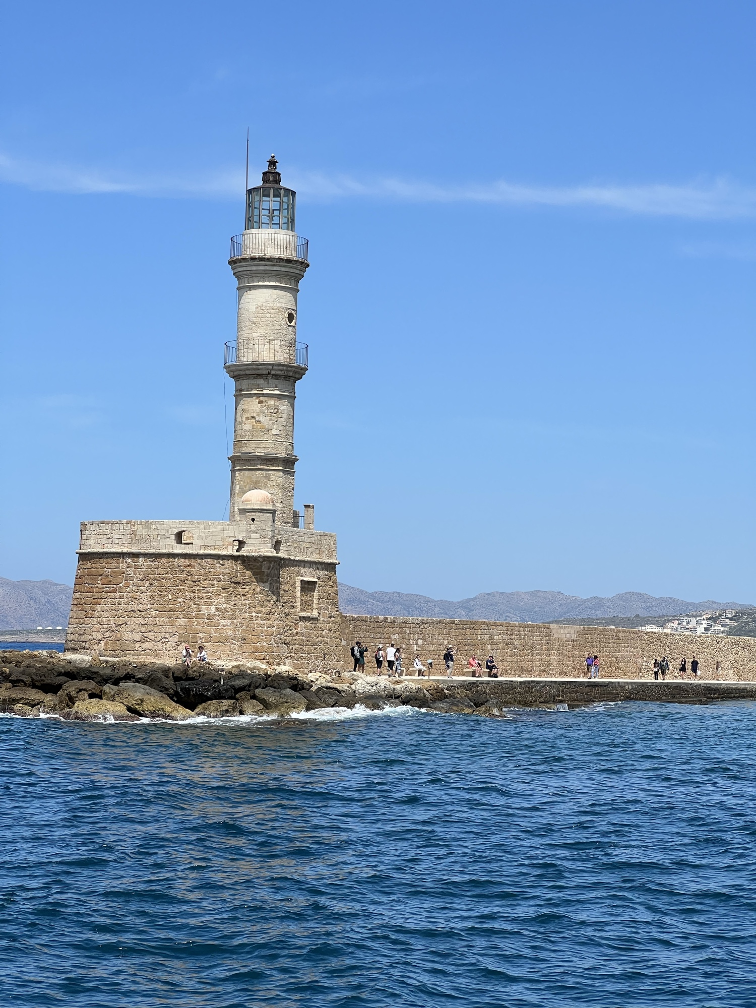 Venetian lighthouse at the entrance of Chania Harbour